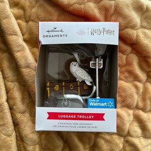 Hallmark Harry Potter Luggage Trolley Ornament with Hedwig
